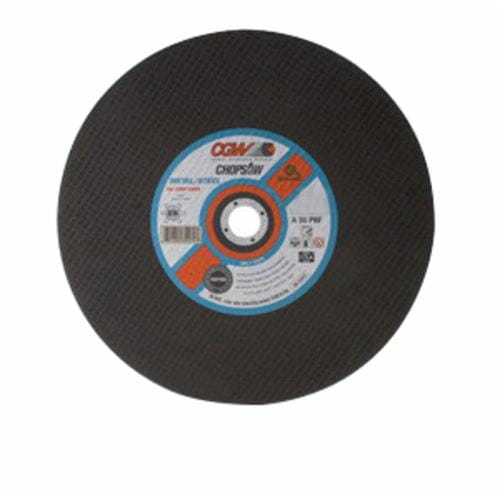 CGW® 35576 Straight Cut-Off Wheel, 14 in Dia x 3/32 in THK, 1 in Center Hole, 36 Grit, Aluminum Oxide Abrasive